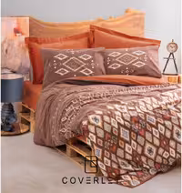 روتختی قهوه‌ای آجری طرح‌دار کاوری مدل Belize