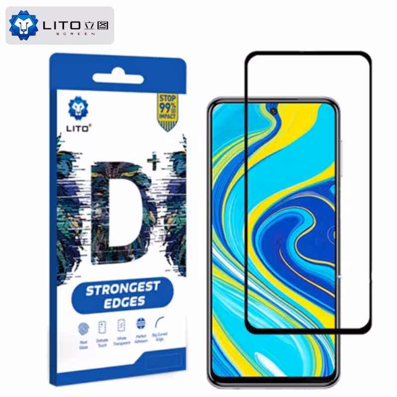محافظ صفحه نمایش تمام چسب و تمام صفحه لیتو شیائومی LITO D  Dustproof Screen Protector For Xiaomi Redmi Note 9 Pro / Note 9 Pro Max / Note 9S