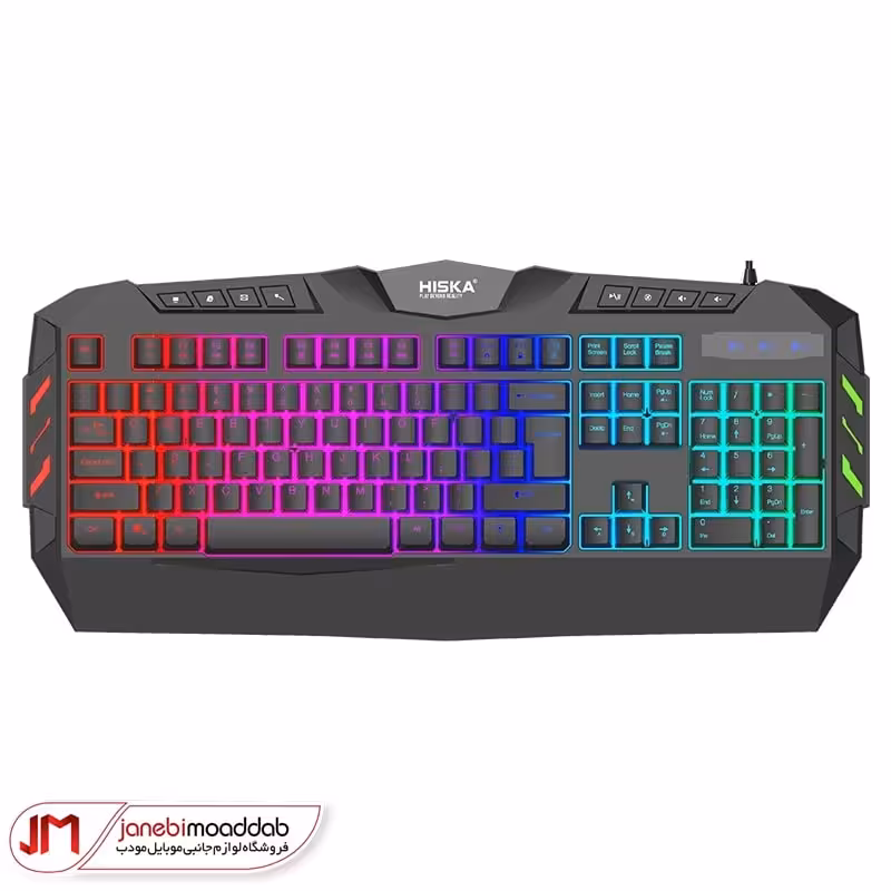 کیبورد گیمینگ هیسکا مدل HX-KEG400 RGB