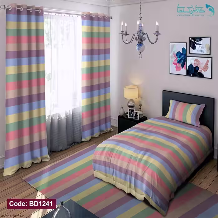 روتختی طرح رنگی یکنفره کد BD1241