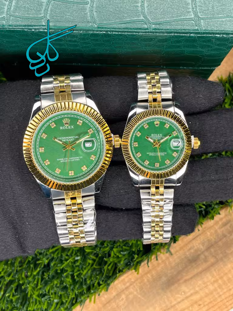 خرید ست ساعت زنانه و مردانه رولکس دیت جاست کیفیت عالی کد 2117320 - ردگل