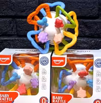 جغجغه دندانگیر نوزادی هانگر تمام سیلیکونی جدید  HUNGER