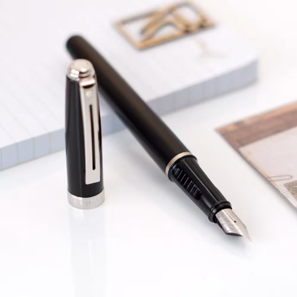 خودنویس شیفر پرلود مشکی گیره کروم SHEAFFER Prelude FP black CT