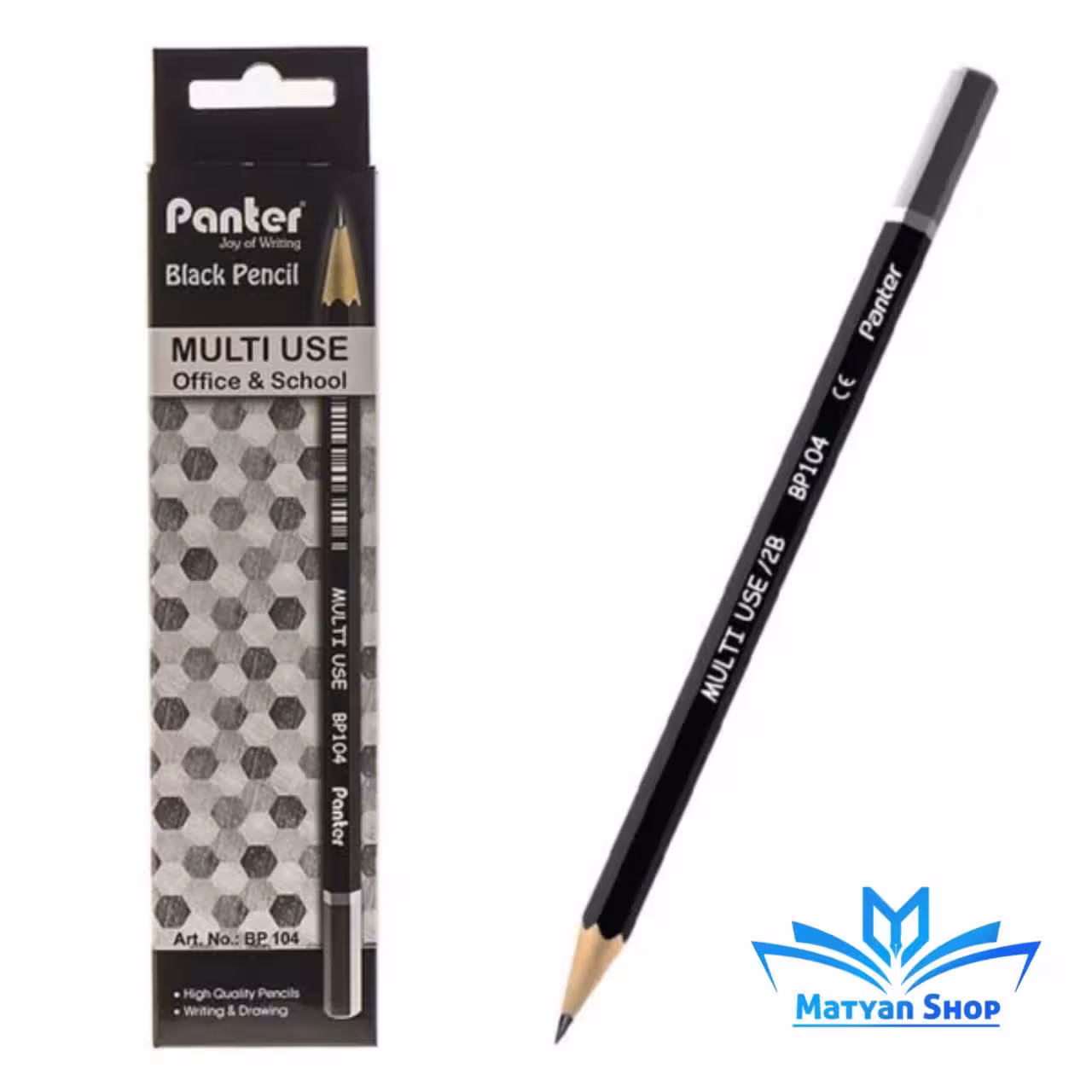مداد مشکی پنتر HB -بسته 12 تایی (کد BP 104)