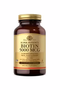 کپسول گیاهی بیوتین 5000 Solgar - بسته 50 عددی