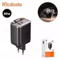 شارژر دیواری 2 پورت مک دودو Mcdodo CH-428 FreeGo GaN توان 40 وات همراه با کابل متصل