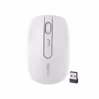 ماوس بی سیم سایلنت هترون مدل HMW112SL رنگ سفید