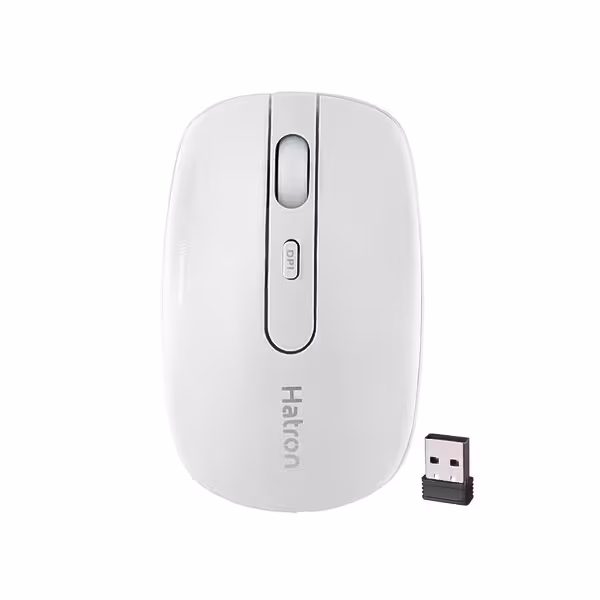 ماوس بی سیم سایلنت هترون مدل HMW112SL رنگ سفید
