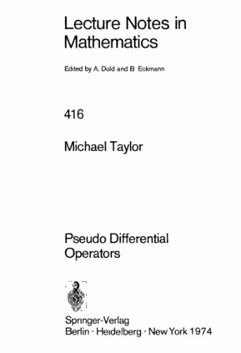 خرید و دانلود نسخه کامل کتاب Pseudo Differential Operators
