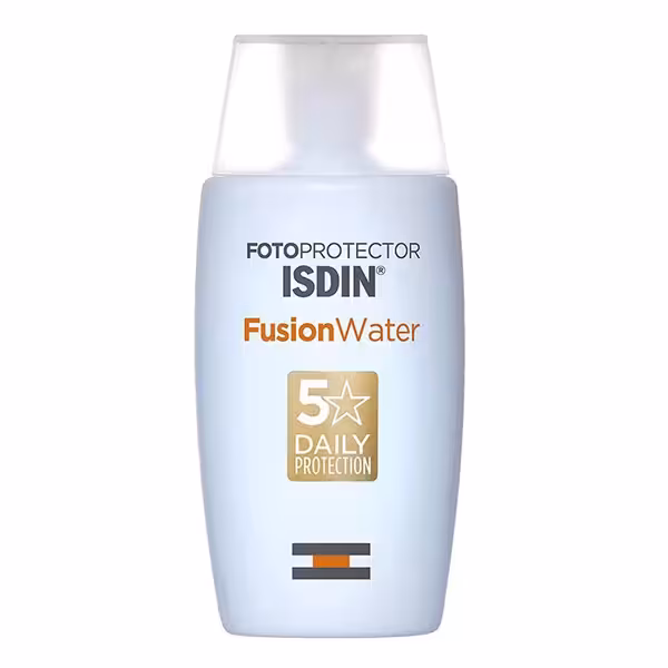 ضد آفتاب بدون رنگ ایزدین مدل Fusion Water مناسب انواع پوست SPF50 حجم 50 میل
