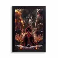 تابلو تزئینی با طرح انیمه Attack on Titan، کد PF-11052