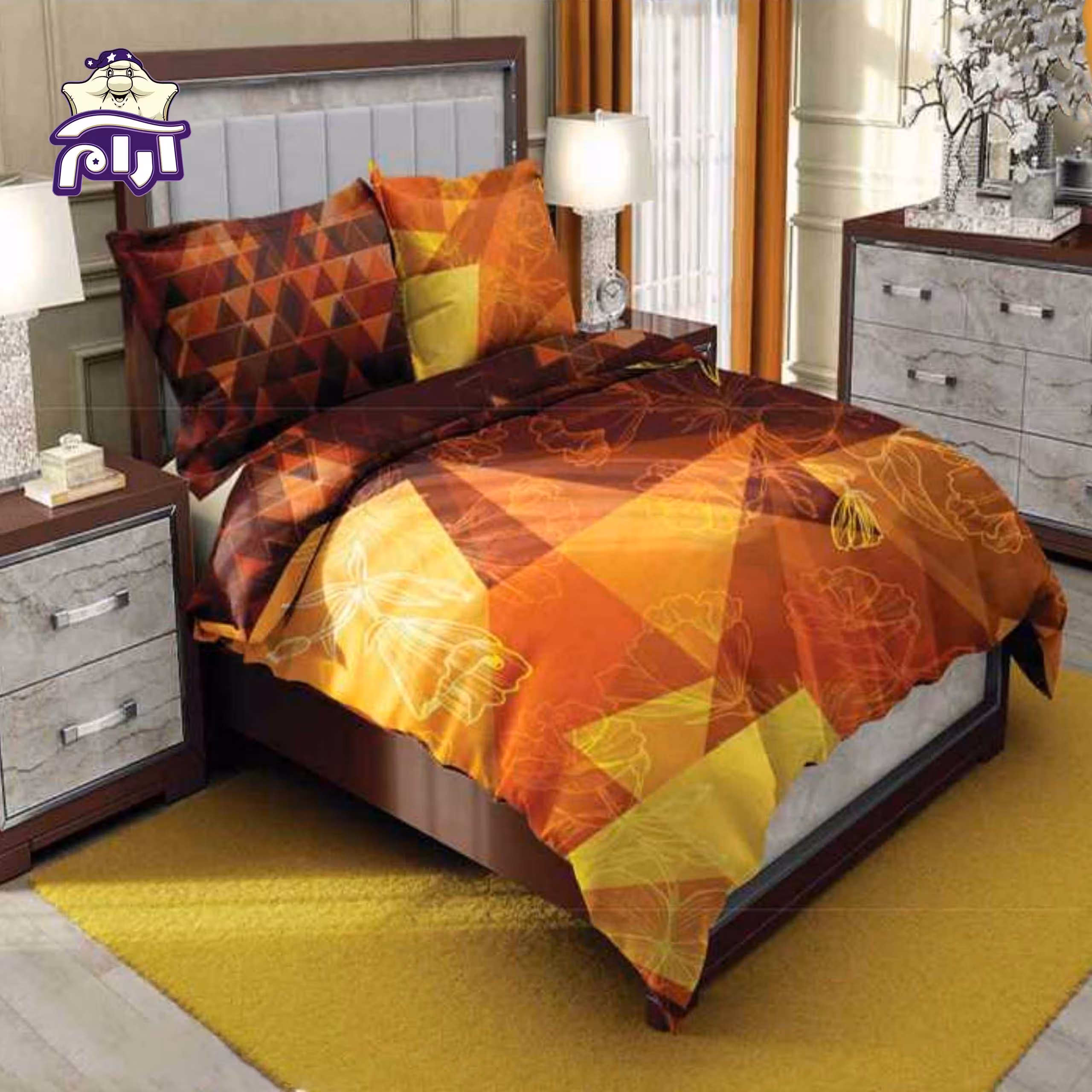 سرویس روتختی لحاف دو نفره سارای 4 تکه کد 1214