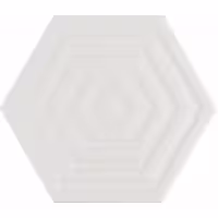 کاشی فخار رفسنجان مدل شش گوش ساب وی هگزا سفید 20*23