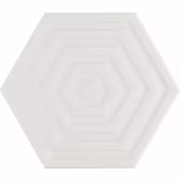 کاشی فخار رفسنجان مدل شش گوش ساب وی هگزا سفید 20*23