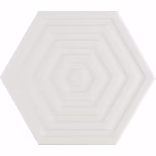 کاشی فخار رفسنجان مدل شش گوش ساب وی هگزا سفید 20*23