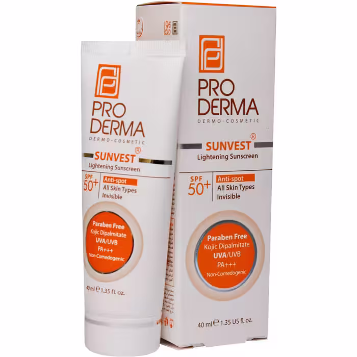 کرم ضد آفتاب و روشن کننده پوست  spf 50 پرودرما