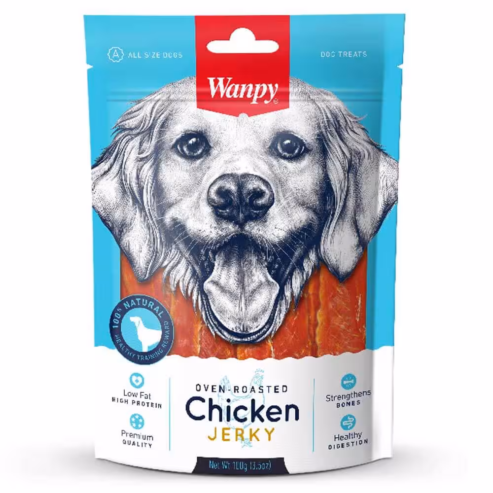 تشویقی سگ ونپی مدل Chicken Jerky وزن 100 گرم