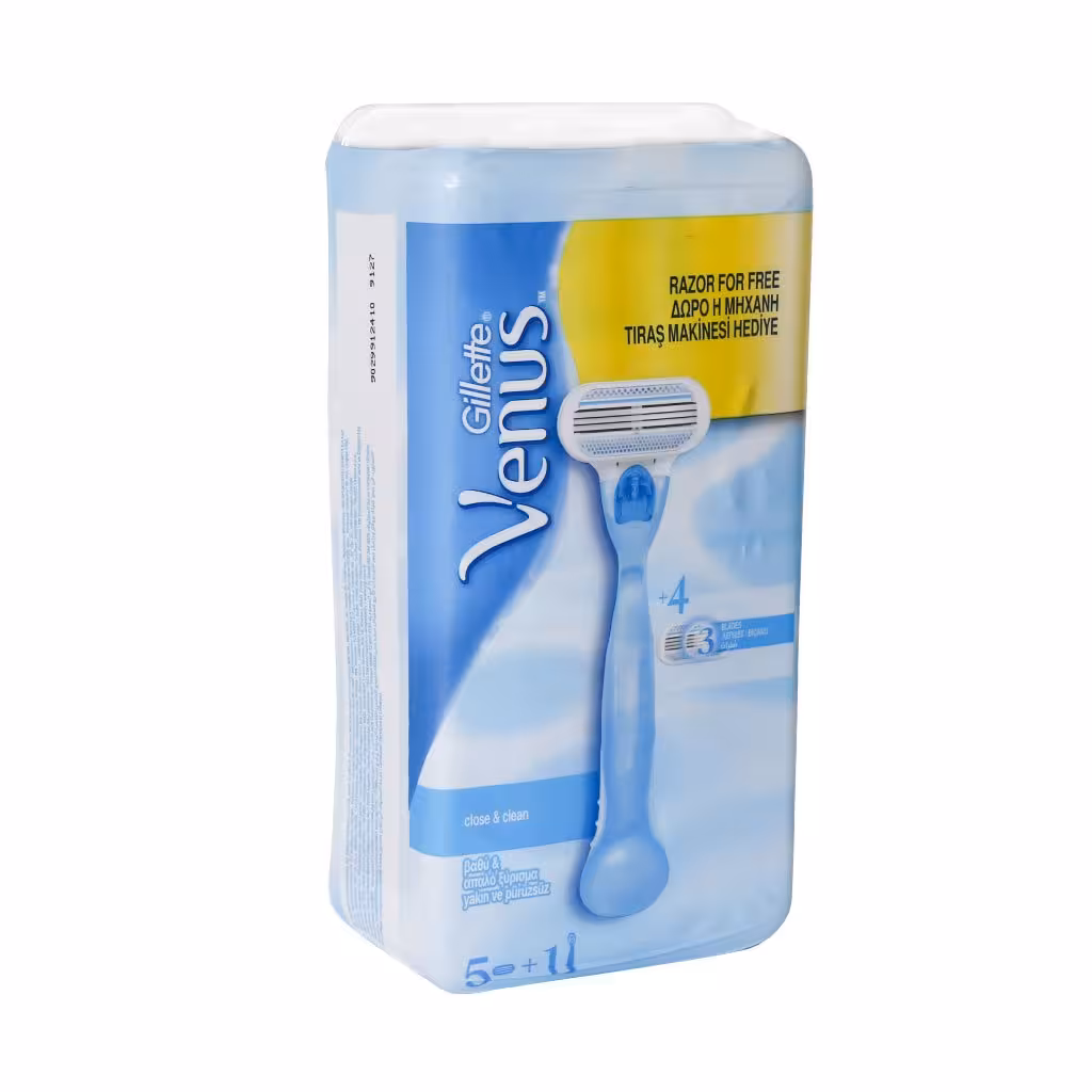خودتراش ونوس ژیلت همراه با 5 تیغ یدک Gillette Venus Razor with 5 Blades