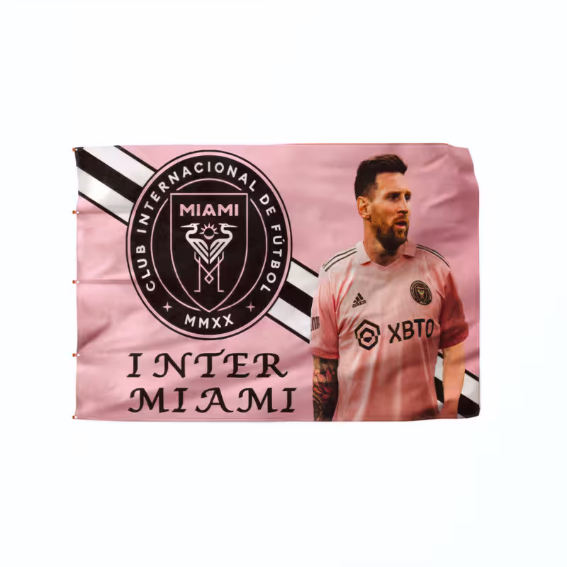 پرچم هواداری مدل لیونل مسی و اینتر میامی | کالا مکس