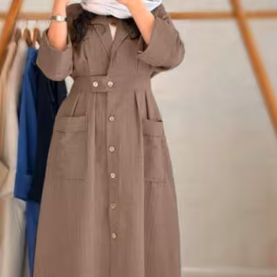 کد 29. 2 مدل غنچه مانتو بلند دکمه دار