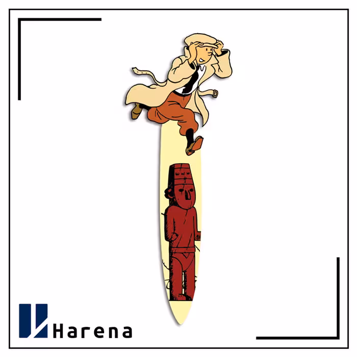 بوک مارک تن تن در گوش شکسته