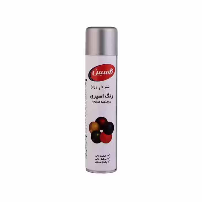 اسپری رنگ نقره ای روشن کاسپین مدل Professional حجم 300 میلی لیتر