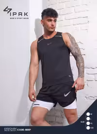 ست تاپ شلوارک ورزشی مردانه NIKE کد 0010