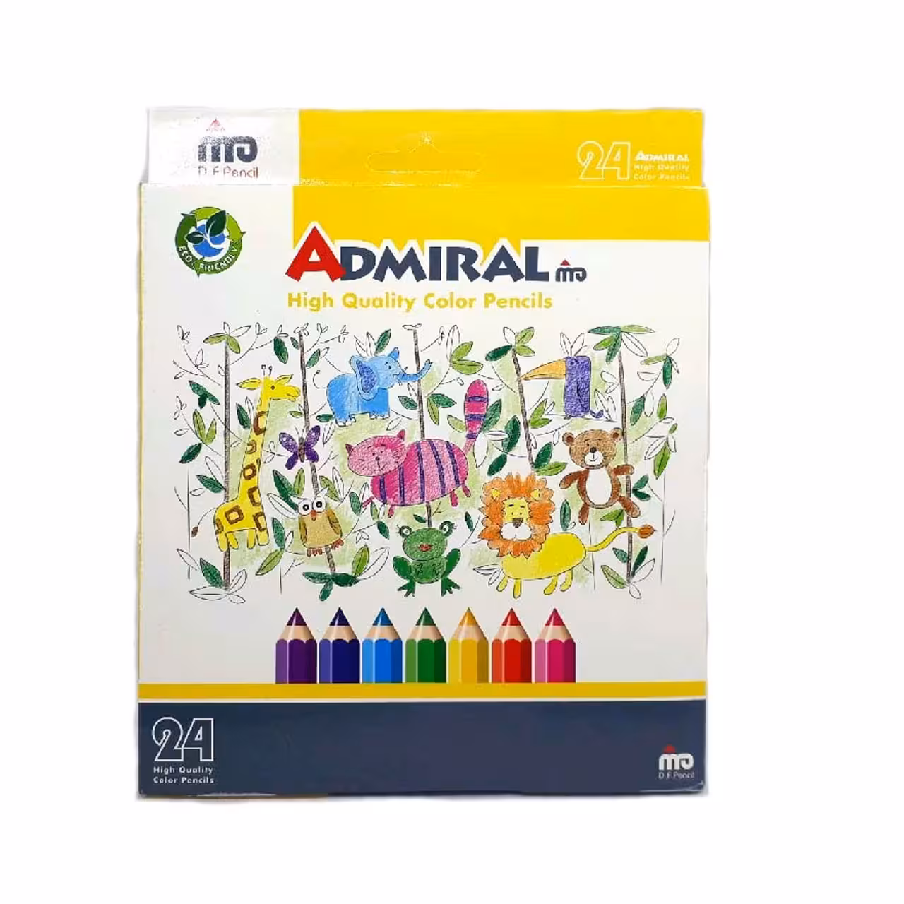 مداد رنگی جعبه مقوایی ادمیرال 24 عددی