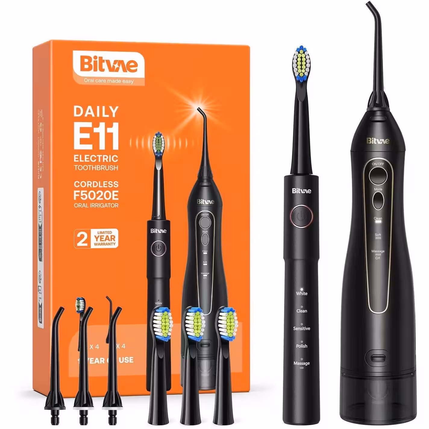 مسواک برقی همراه با واترجت مدل E11 bitvae
