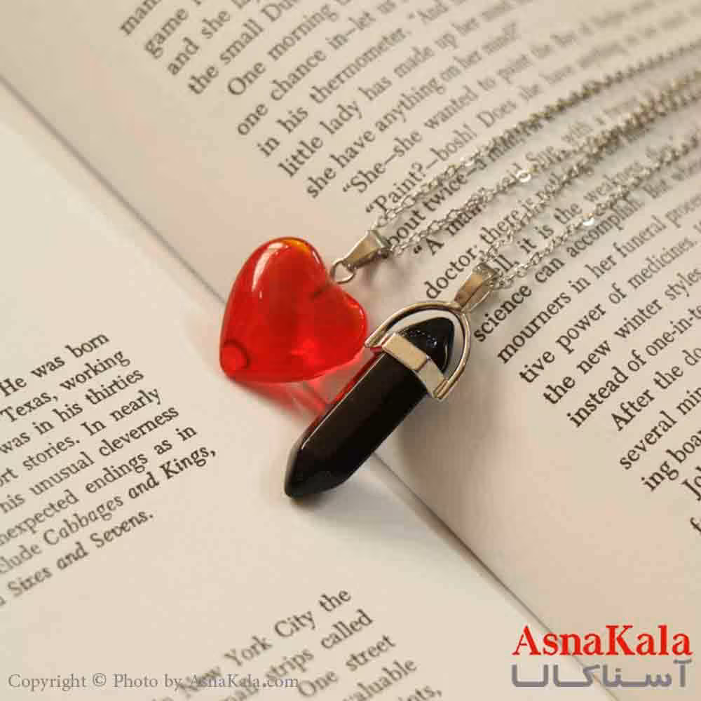 گردنبند ست دونفره  قلب و منشور  کد GNB161385W