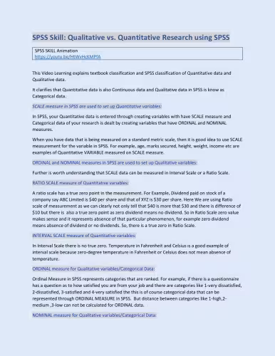خرید و دانلود نسخه کامل کتاب SPSS Skills- Qualitative and Quantitative Research using SPSS