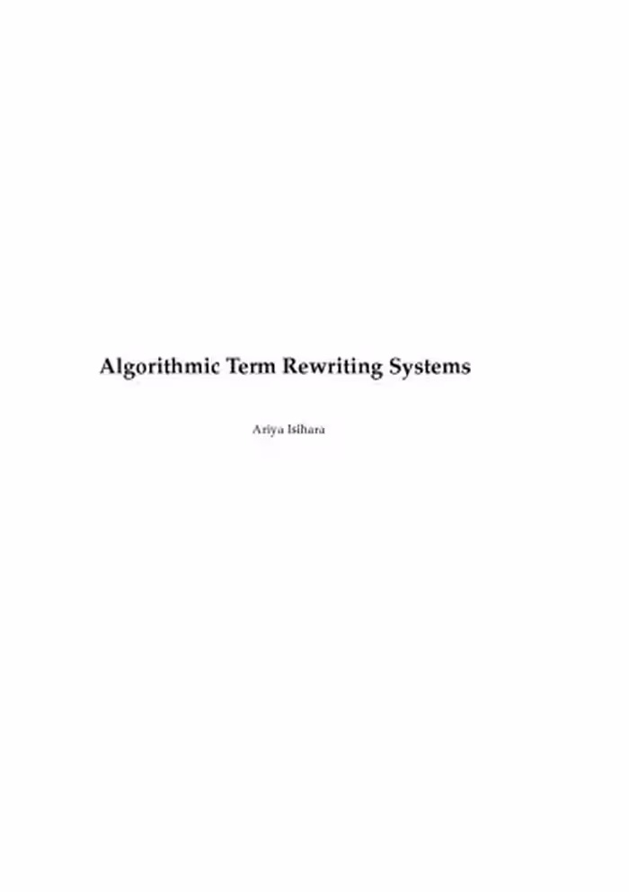 خرید و دانلود نسخه کامل کتاب Algorithmic term rewriting systems