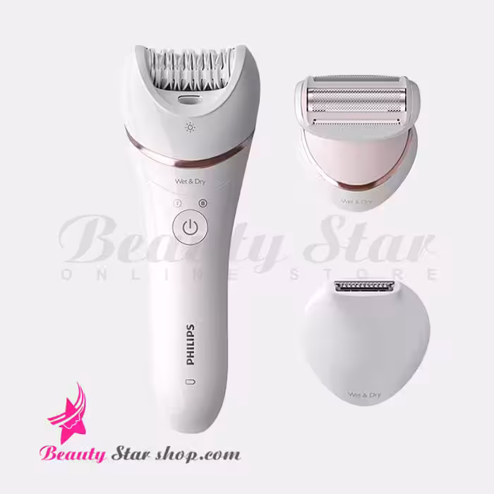 اپیلاتور (شیور صورت و بدن بانوان) سری 8000 فیلیپس مدل BRE720