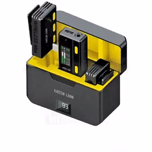 میکروفون بی سیم گرین لاین Green Lion Wireless Microphone GNWMICRTCBK دارای 2 فرستنده و ریموت کنترل