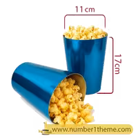 پاپکورن سطلی متالایز آبی