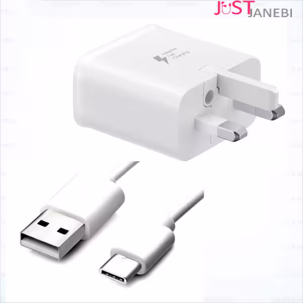 شارژر دیواری فست سه پین سامسونگ، همراه با کابل Type-C