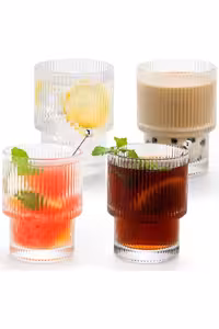 نیم لیوان دو طبقه شیاردار مدل دیاموند