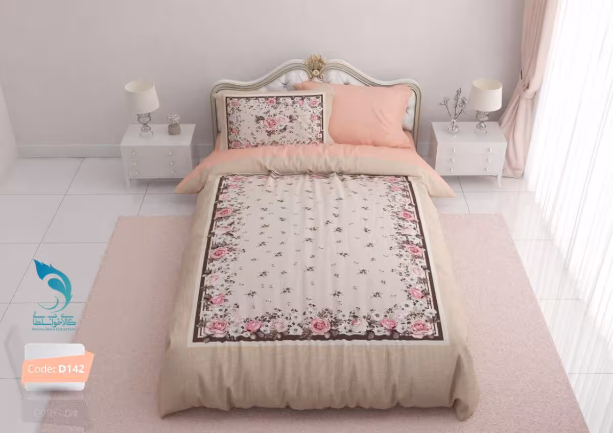 روتختی مدل رز کد D142 یک نفره 4 تکه