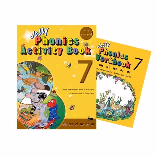 کتاب جولی فونیکس هفت اکتیویتی بوک و ورک بوک Jolly Phonics Activity Book 7 Work book