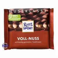 شکلات ریتر اسپورت آجیل با فندق برشته و ترد 100 گرمی