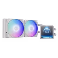 خنک کننده پردازنده گیم دیاس AURA GL240 LCD White | فروشگاه گیمینگ تکاف