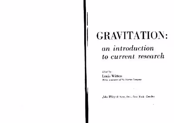 خرید و دانلود نسخه کامل کتاب Gravitation. an Introduction to Current Research