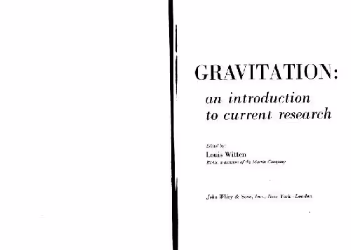 خرید و دانلود نسخه کامل کتاب Gravitation. an Introduction to Current Research