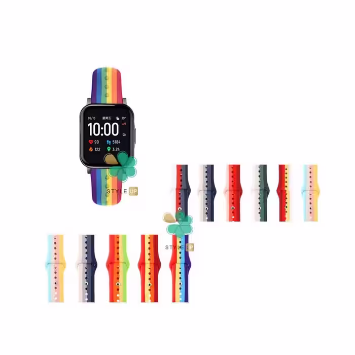 بند سیلیکونی ساعت شیائومی Xiaomi Haylou LS02 مدل رنگین کمان