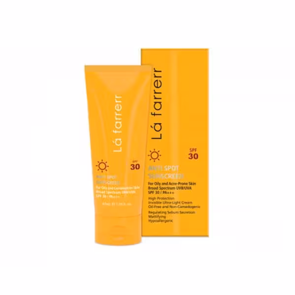 لافارر کرم ضدآفتاب و ضدلک SPF30 بی رنگ پوست چرب40 میلی لیتر - داروکاو