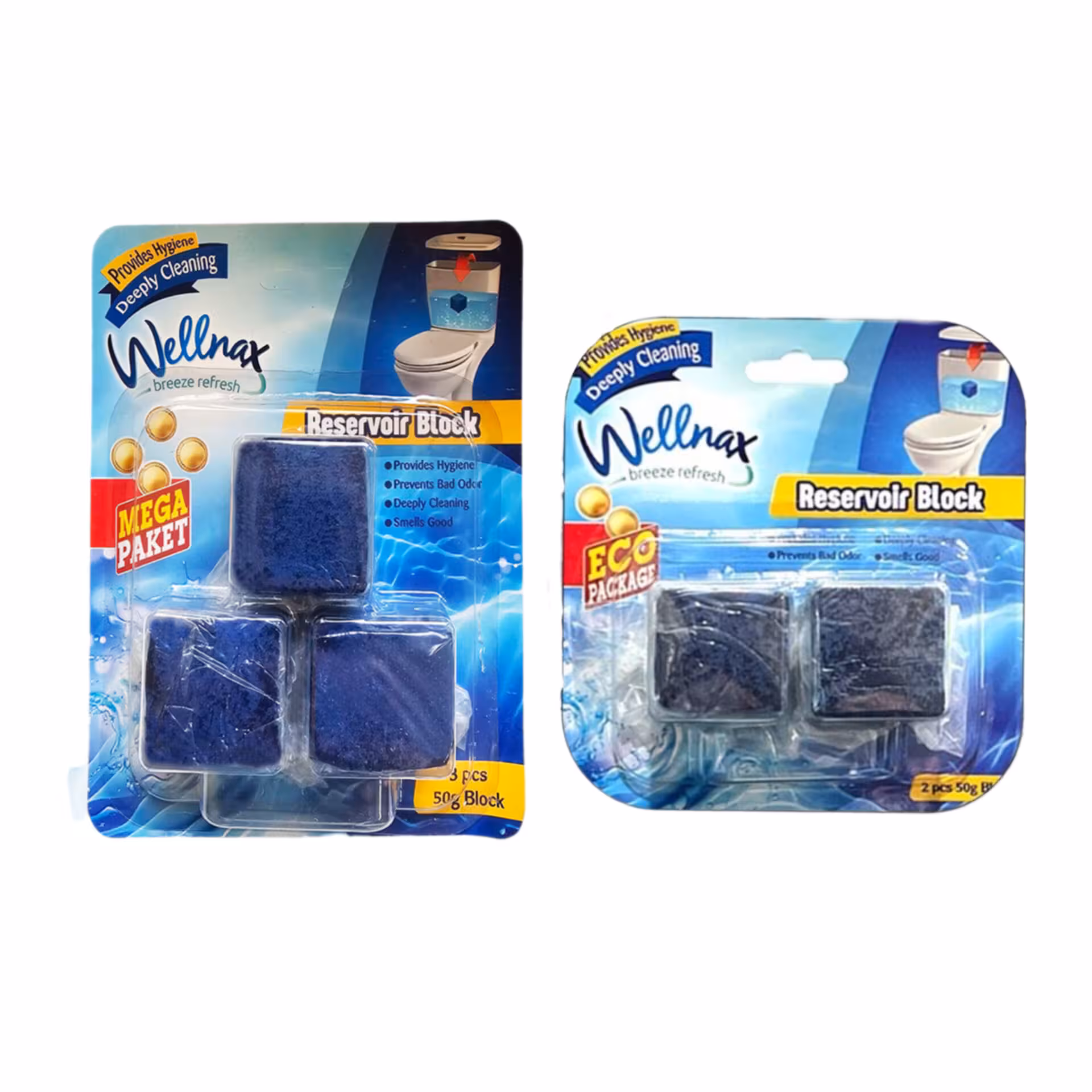 قرص خوشبوکننده و جرمگیر توالت فرنگی ولناکس Wellnax مدل مکعبی