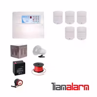 پکیج دزدگیر اماکن باسیم مدل فایواستار سیم کارتی و تلفنیFS206H65