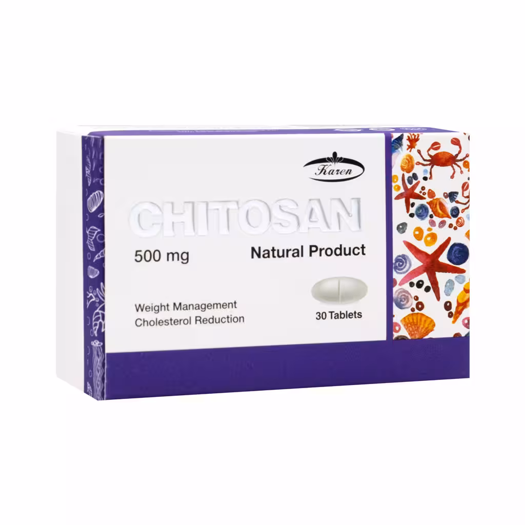 قرص کیتوزان 500 میلیگرم کارن | Karen Chitosan 500 mg
