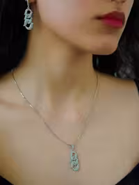 نیمست کارتیه نقره جواهری کد 00335