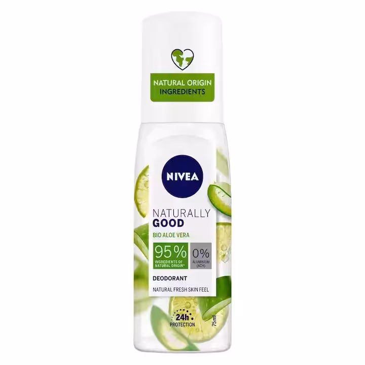 اسپری ضد تعریق نیوا Nivea ادکلنی مدل Naturally Good حجم 75 میل